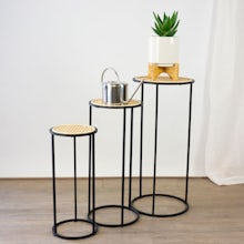 Trio of Cubic Bedside Tables