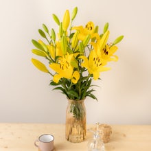Bouquet of yellow Asiatic lilies