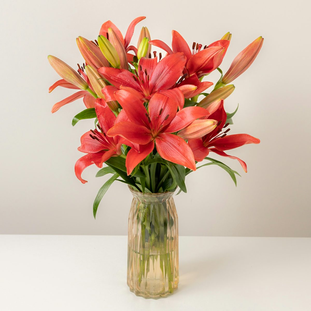 Red Asiatic lily corsage