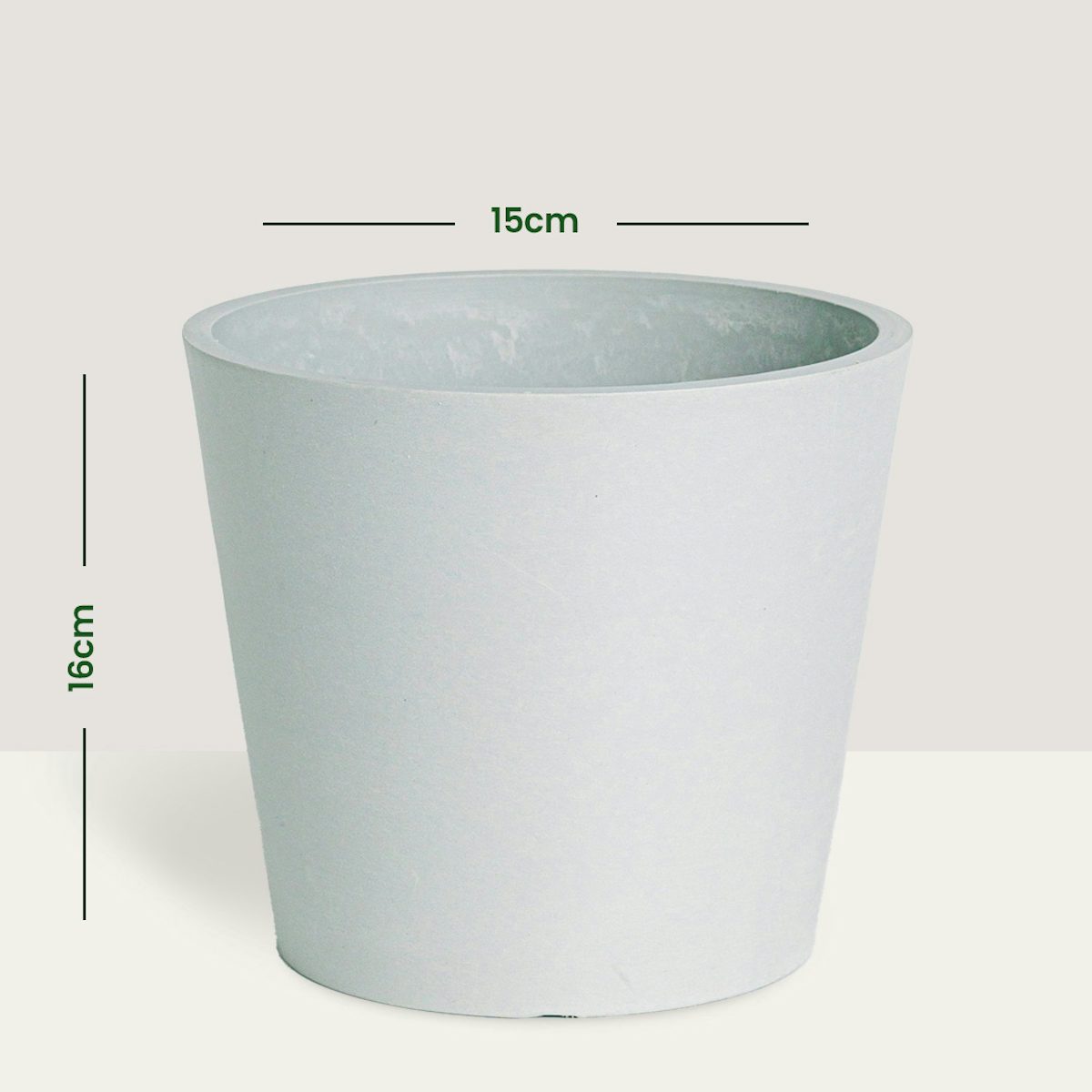 Trio Eco Amsterdam White pots - M/15cm